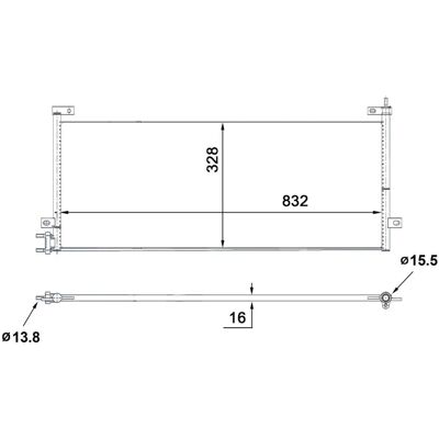 MAHLE AC 884 000S Kondensator - Parallel Kühlröhren MAHLE AC 884 000S Kondensator - Parallel Kühlröhren