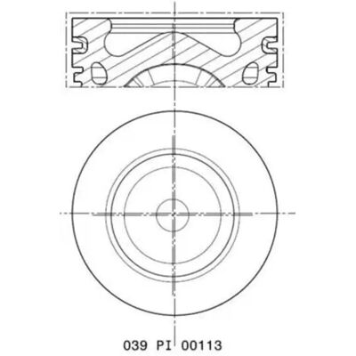 MAHLE ORIGINAL 039 PI 00113 012 - Έμβολο για Peugeot 208/207, Ψύξη, Τμήμα MAHLE ORIGINAL 039 PI 00113 012 - Έμβολο για Peugeot 208/207, Ψύξη, Τμήμα