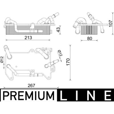MAHLE CLC 284 000P - Automatväxellådsoljekylare MAHLE CLC 284 000P - Automatväxellådsoljekylare