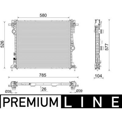 MAHLE CR 2599 000P Aluminium Kühler - Motorkühlung MAHLE CR 2599 000P Aluminium Kühler - Motorkühlung