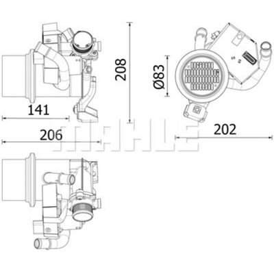 MAHLE Original EGR Køler - Gasresirkulation MAHLE Original EGR Køler - Gasresirkulation