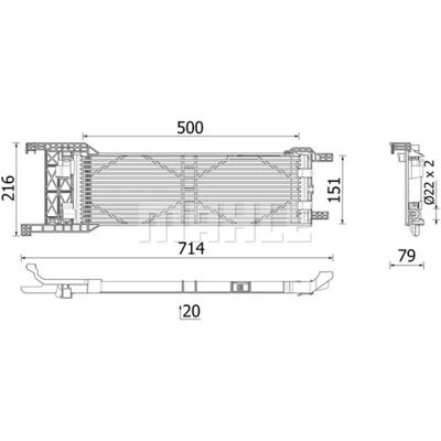 MAHLE CLC 330 000P - Automatik gearkasseolie-køler MAHLE CLC 330 000P - Automatik gearkasseolie-køler