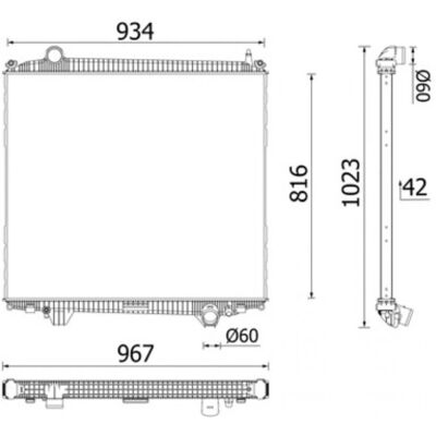 Radiator din aluminiu MAHLE ORIGINAL CR 2723 000P - Răcirea motorului Radiator din aluminiu MAHLE ORIGINAL CR 2723 000P - Răcirea motorului