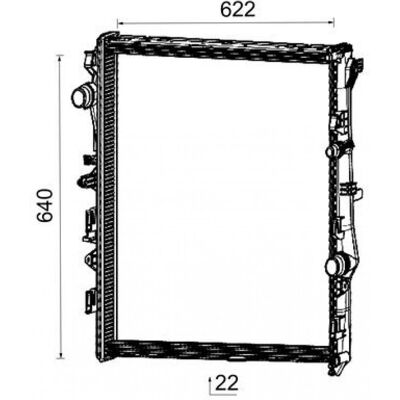 MAHLE CR 2732 000P Vandskylle - Radiator MAHLE CR 2732 000P Vandskylle - Radiator