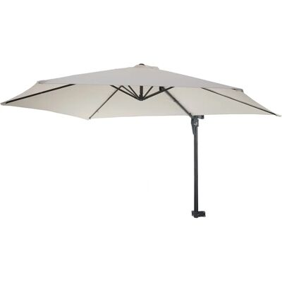 MENDLER Parasol Mur Casoria - 3m Inclinable - Crème - Polyester Résistant - Publicité MENDLER Parasol Mur Casoria - 3m Inclinable - Crème - Polyester Résistant - Publicité