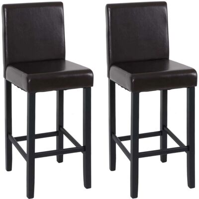 HHG - Vicenza - Holz - Leder - Barhocker HHG - Vicenza - Holz - Leder - Barhocker