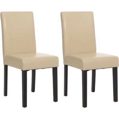 Set di 2 Sedie da Pranzo HHG Littau - Crema - Arredo Moderno Set di 2 Sedie da Pranzo HHG Littau - Crema - Arredo Moderno