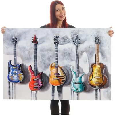 MCW Wandbild Gitarren - Handgemalte Ölbilder - 120x80cm MCW Wandbild Gitarren - Handgemalte Ölbilder - 120x80cm