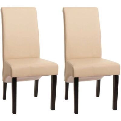 HHG Modello M37 Sedia da pranzo crema - Set da 2 HHG Modello M37 Sedia da pranzo crema - Set da 2