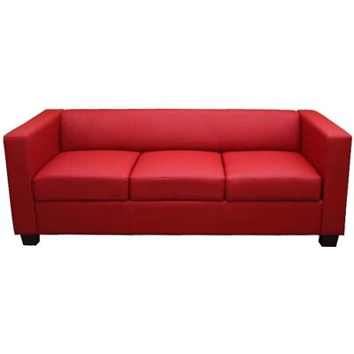 HHG Divano 3 Posti Stile Pelle - Lounge HHG Divano 3 Posti Stile Pelle - Lounge