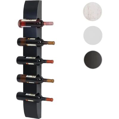 HW Porte-bouteilles T589 - Support mural pour 5 bouteilles, Noir - Publicité HW Porte-bouteilles T589 - Support mural pour 5 bouteilles, Noir - Publicité