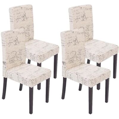 HHG Littau 4 Sedie da Pranzo - Tessuto Moderno HHG Littau 4 Sedie da Pranzo - Tessuto Moderno