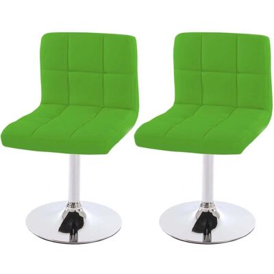 HHG Kavala Sedie da Pranzo Girevoli - Set di 2 - Moderne, Verde HHG Kavala Sedie da Pranzo Girevoli - Set di 2 - Moderne, Verde