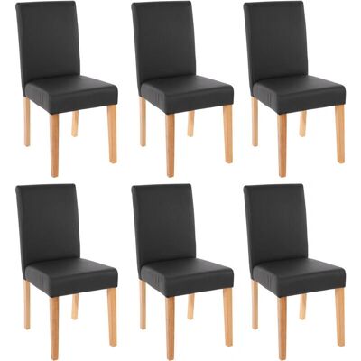 Set di 6 sedie Littau nere - Design moderno Set di 6 sedie Littau nere - Design moderno