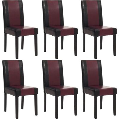 Set di 6 sedie Littau in similpelle - HHG Set di 6 sedie Littau in similpelle - HHG