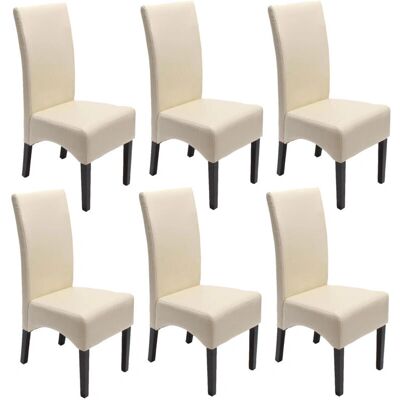 HHG - Modelo - Beige - Juego de 6 sillas comedor HHG - Modelo - Beige - Juego de 6 sillas comedor