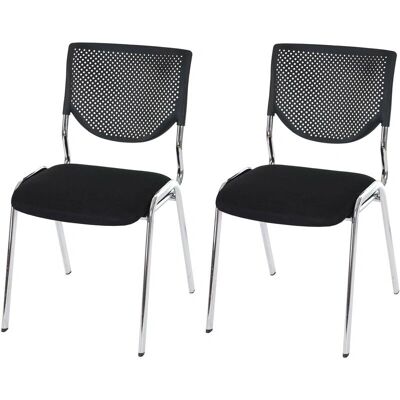 HHG Sedie da Ufficio T401 - Impilabili, Nere, Moderne HHG Sedie da Ufficio T401 - Impilabili, Nere, Moderne