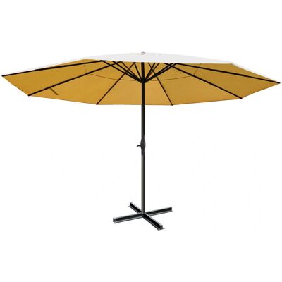 Ombrellone HHG Meran Pro - 5,2 m Beige alluminio impermeabile Ombrellone HHG Meran Pro - 5,2 m Beige alluminio impermeabile