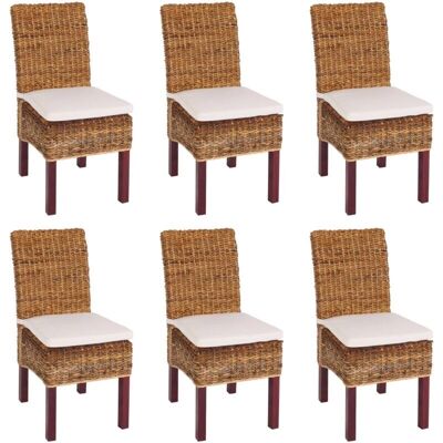 HHG - M69 - Brown - Banana leaf rattan - Sedie da pranzo HHG - M69 - Brown - Banana leaf rattan - Sedie da pranzo