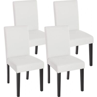HHG Littau Sedie da pranzo bianche - Moderne & Comode - 4 pezzi HHG Littau Sedie da pranzo bianche - Moderne & Comode - 4 pezzi