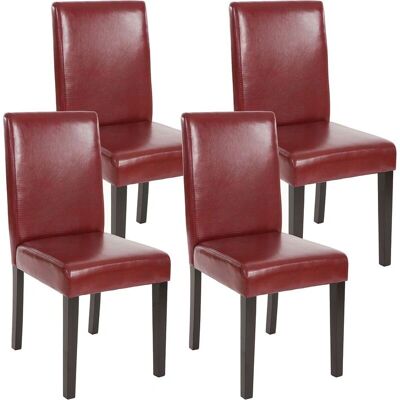 Set di 4 sedie da pranzo HHG Littau Marrone Ruggine - Moderno, Comodo & Stabile Set di 4 sedie da pranzo HHG Littau Marrone Ruggine - Moderno, Comodo & Stabile