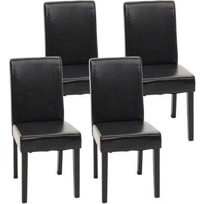 HHG Littau Sedia da pranzo in pelle sintetica nera - Tipo di prodotto HHG Littau Sedia da pranzo in pelle sintetica nera - Tipo di prodotto