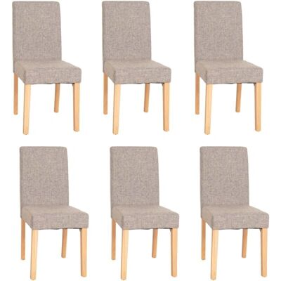 HHG Littau Sillas de comedor de tela gris - Silla de comedor HHG Littau Sillas de comedor de tela gris - Silla de comedor