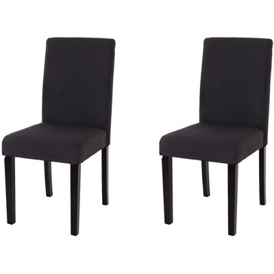 HHG Littau Sedie da pranzo Set di 2 - Moderne, Confortevoli, Gambe in legno HHG Littau Sedie da pranzo Set di 2 - Moderne, Confortevoli, Gambe in legno
