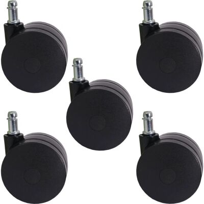 HHG - T533 - Ø11 mm - 70 mm - Ruote per sedia da ufficio HHG - T533 - Ø11 mm - 70 mm - Ruote per sedia da ufficio