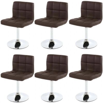 HHG Kavala Sedia da Pranzo Girevole - Moderna, Comoda, Base Cromata HHG Kavala Sedia da Pranzo Girevole - Moderna, Comoda, Base Cromata