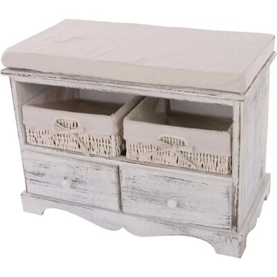 HHG - Cajonera banco 42x62x33cm - Bianco - Storage cabinet HHG - Cajonera banco 42x62x33cm - Bianco - Storage cabinet