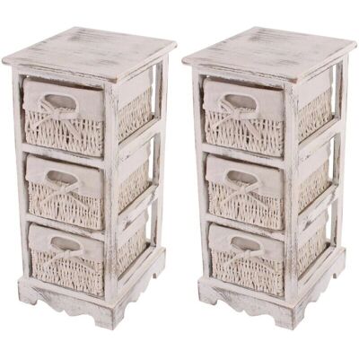 Estanterías Vintage Blancas HHG - Almacenaje y Decoración Estanterías Vintage Blancas HHG - Almacenaje y Decoración