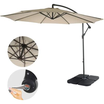 MCW Terni - 3m - Creme - verstellbar Sonnenschirm MCW Terni - 3m - Creme - verstellbar Sonnenschirm