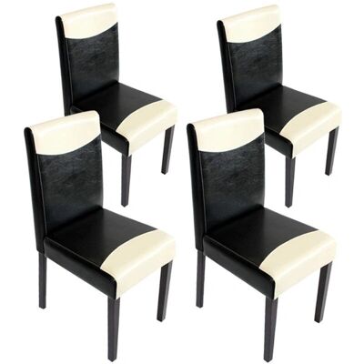 HHG - Set di Sedie da Pranzo Moderne - Schienale Alto, Gambe in Legno HHG - Set di Sedie da Pranzo Moderne - Schienale Alto, Gambe in Legno