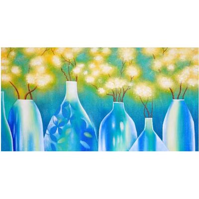 MENDLER - Dipinto a mano pittura ad olio su tela 135x70cm vasi - Painting - Publicité MENDLER - Dipinto a mano pittura ad olio su tela 135x70cm vasi - Painting - Publicité