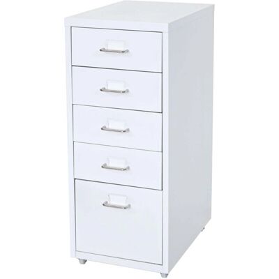 HHG - Boston T851 - Bianco - 5 cassetti - armadio HHG - Boston T851 - Bianco - 5 cassetti - armadio