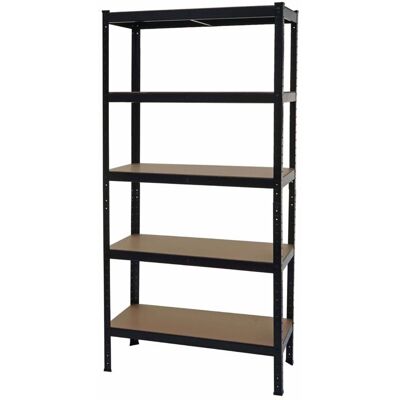 HHG - HHG-410 - Negro - 180x90x40 cm - Shelving Unit HHG - HHG-410 - Negro - 180x90x40 cm - Shelving Unit