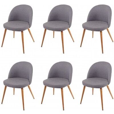 Chaises de salle à manger rétro Mendler Modèle HWC-D53 - Lot de 6 - Publicité Chaises de salle à manger rétro Mendler Modèle HWC-D53 - Lot de 6 - Publicité
