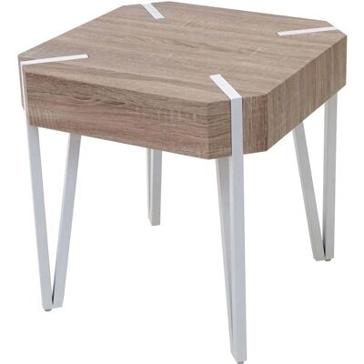 HHG Mesa de centro Kos T574 - Mesa auxiliar de color marrón HHG Mesa de centro Kos T574 - Mesa auxiliar de color marrón