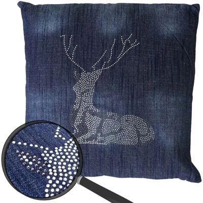 HW Karo T773 Coussin décoratif bleu - Coussin décoratif pour canapé ou lit - Publicité HW Karo T773 Coussin décoratif bleu - Coussin décoratif pour canapé ou lit - Publicité