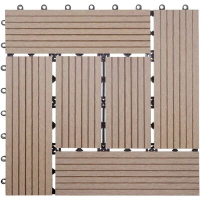 Mendler Carrelages WPC Extérieur - Modèle Rhone 30x30cm - 1m² - Publicité Mendler Carrelages WPC Extérieur - Modèle Rhone 30x30cm - 1m² - Publicité