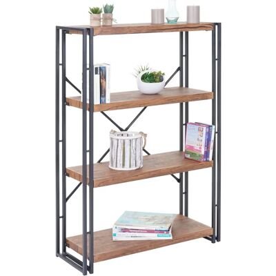 Bibliothèque HW C-A27 Chêne Foncé - 4 Étagères - 80x121cm - Publicité Bibliothèque HW C-A27 Chêne Foncé - 4 Étagères - 80x121cm - Publicité