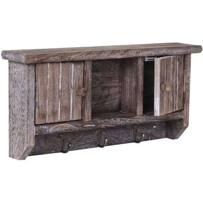 Hegele HHG-461 Organizzatore da muro in legno con mensole - Portachiavi da parete Hegele HHG-461 Organizzatore da muro in legno con mensole - Portachiavi da parete