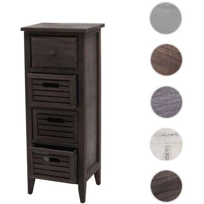 Meuble de rangement vintage MENDLER - 4 tiroirs - Gris/Marron Meuble de rangement vintage MENDLER - 4 tiroirs - Gris/Marron