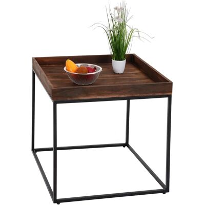 Table d'appoint Mendler HWC-K71 - Moderne Élégante Bois Métal 60x60x60cm Table d'appoint Mendler HWC-K71 - Moderne Élégante Bois Métal 60x60x60cm