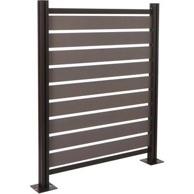 Panneau de Clôture Privée en Aluminium MENDLER - Extensible, Gris - 130x110cm - Publicité Panneau de Clôture Privée en Aluminium MENDLER - Extensible, Gris - 130x110cm - Publicité