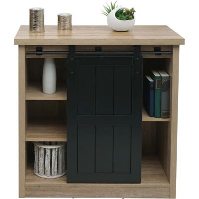 MENDLER Commode Style Industriel Personnalisable - Bois Naturel Clair - 84x80x40cm - Publicité MENDLER Commode Style Industriel Personnalisable - Bois Naturel Clair - 84x80x40cm - Publicité