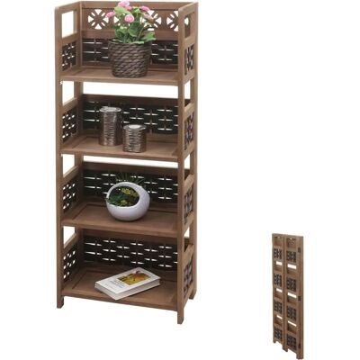 Étagère Pliable Mendler avec 4 Étagères - Bois FSC Moderne - Publicité Étagère Pliable Mendler avec 4 Étagères - Bois FSC Moderne - Publicité