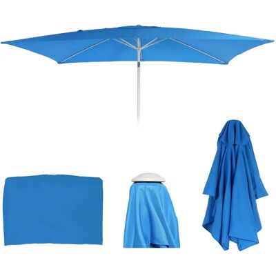 Housse bleue Mendler pour parasol rectangulaire - UV 50+ - 2x3m - Extérieur - Publicité Housse bleue Mendler pour parasol rectangulaire - UV 50+ - 2x3m - Extérieur - Publicité