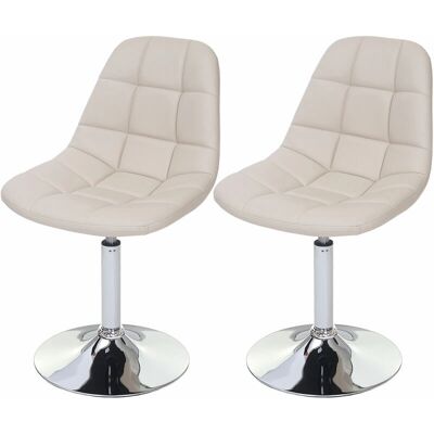 HHG Modelo 837 - Silla giratoria moderna para comedor - Beige HHG Modelo 837 - Silla giratoria moderna para comedor - Beige